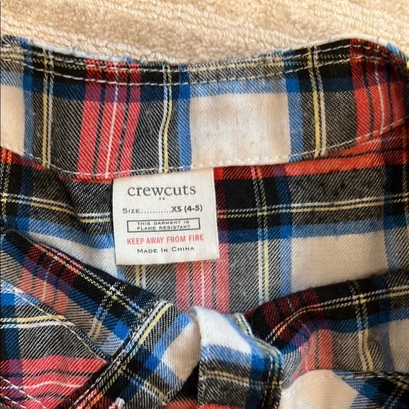 Jcrew crewcuts plaid flannel nightgown, size xs (4-5) - Picture 3 of 5